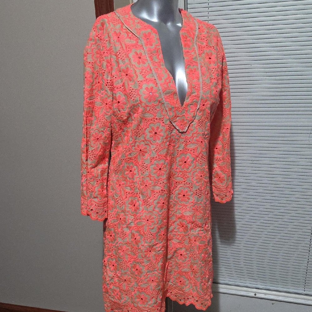 Women’s Coral Lace Midi Dress - Brand